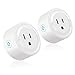 Tonbux Smart Plug 2 Pack WiFi Enabled Mini Smart Switch Compatible with Amazon Alexa & Google Home, No Hub Required, Remote Control Your Devices from Anywhere, ETL Listed [Upgraded Version]