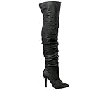Forever Link Focus-33 Women's Fashion Stylish Pull On Over Knee High Sexy Boots