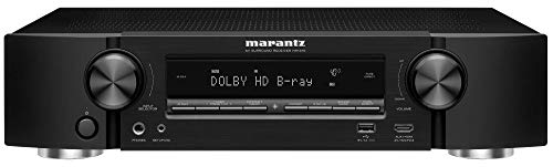 Marantz NR1510 UHD AV Receiver (2019 Model) – Slim 5.2 Channel Home Theater Amplifier, Dolby TrueHD and DTS-HD Master Audio | Alexa Compatible | Stream Music via Wi-Fi, Bluetooth and HEOS (Renewed)