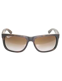 Authentic Ray-Ban Justin RB 4165 865 T5 de 55 mm de hule Havana marrón Degradado Polarizada