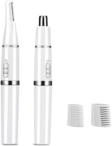 Fomatrde Nose Hair Trimmer for Men Women,2 in 1 Waterproof Eyebrow Facial Hair Ear Trimmer Cordless with Electric Nose Ear Hair Trimmer Scissors Rechargeable for Men Women,Nose Hair Trimmer