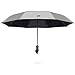 UVDAY Auto Open Close UV Protection Travel Compact Folding Sun Umbrella UPF50+ (21 inches, Silver)