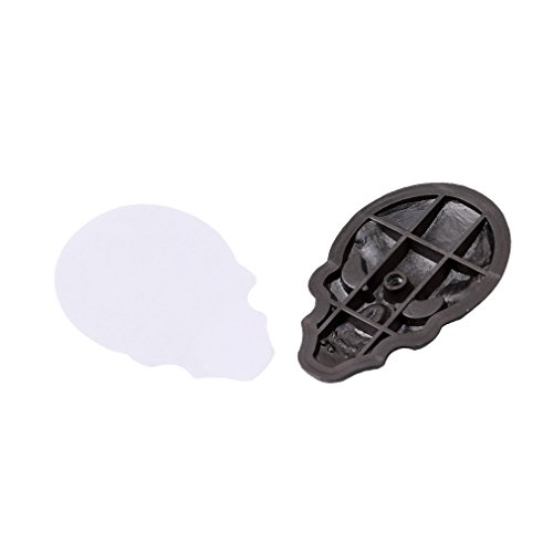 HS 3D Chrome Bone Zinc Alloy Skull Emblem Sticker Decal Sticker Fairing Fender Motorcycle Sport Bike 1pc (Bronze) - Thumbnail 2