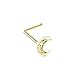 Inspiration Dezigns Nose Stud Ring Filigree Moon L-Shape Nose Ring