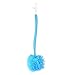 Long Handle Bath Shower Body Brush with Super Soft Mesh Back Scrubber Loofah Sponge Large Head (Blue)