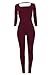 Bluewolfsea Women's Sexy Club Bodysuit Long Sleeve Bandage Bodycon Jumpsuit Romper