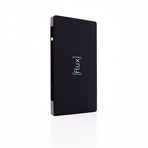Flux Portable Charger 4,000 mAh, Ultra Slim External Battery Pack with Built in Cords for iPhone Xs, iPhone X, iPhone 8s, iPhone 8, Galaxy s7, Galaxy s7 Edge (Premium Aluminum Power Bank)