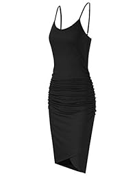 GloryStar Vestido de mujer sin mangas con tirantes de espagueti