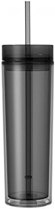 Skinny Acrylic Tumbler, Double Wall, Skinny Acrylic Tumbler 16oz Black