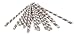 Kikkerland, Gray and White Biodegradable Paper Straws, Striped, Box of 144