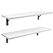 Homfa Floating Shelves Wall Mounted 2 Display Ledge Shelf with Bracket for Pictures and Frames Modern Home Decorative