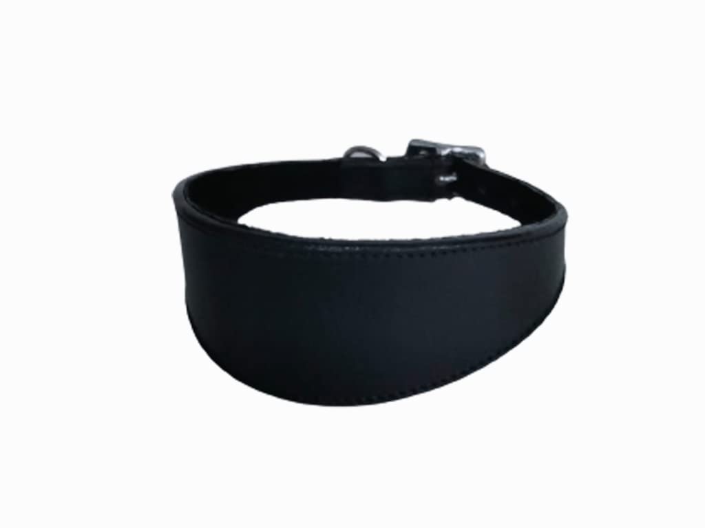 Avon Pet Products Whippet Greyhound Leather Padded Dog Collar, 18-Inch, Black
