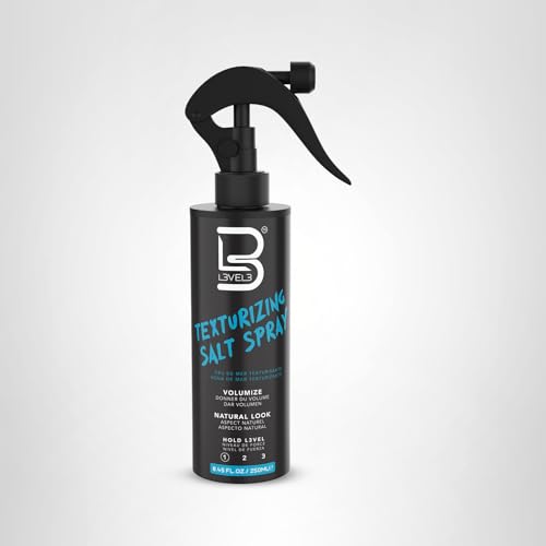L3 LEVEL 3 SEA SALT TEXTURIZING SPRAY – CREATES BEACHY WAVES AND TEXTURE – CASUAL HAIR FINISH (8.45 FL OZ)