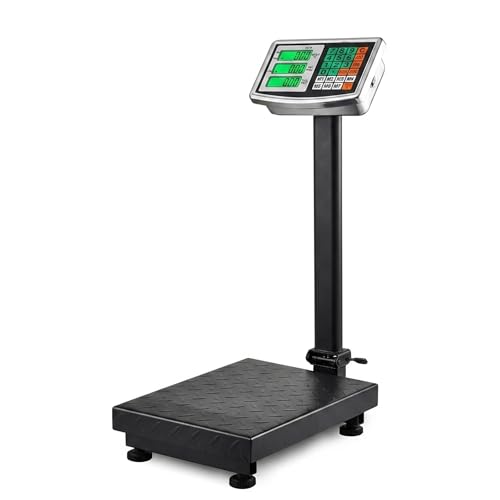 HavenPlus Computing Digital Scale with KG Price Calculator, High-Definition Display, Foldable, Black, for Luggage, Package & Shipping