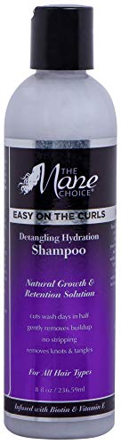 The Mane Choice The Alpha Easy On The Curls Detangling Hydration Shampoo, Gentle, Non-Stripping Clarifying Shampoo, Helps Remove Knots & Tangles, Supports Natural Hair Growth & Retention, 8 oz
