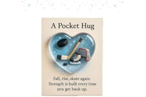 Sports-themed Pocket Hug, Inspirational Sports Token for Kids & Athletes, Motivational Gift for Rugby Baseball Hockey Players