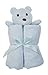 Custom Catch Personalized Teddy Bear Baby Blanket Gift for Boy - Blue
