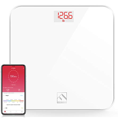 FITINDEX Smart Digital Body Weight Scale, BMI Bathroom Scale with