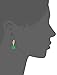 Amazon Collection 14k Yellow Gold Green Jade Round Lever-Back Dangle Earrings