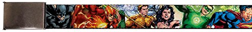 Justice League DC Comics Superheroes JLA Strip Web Belt Chrome