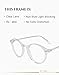 TIJN Vintage Glasses for Women Men Thick Round Rim Eyeglasses Clear Lens (transparent-original)