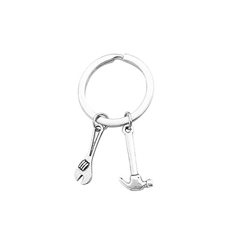 Danhjin If Dad Can't Fix It No One Can Screwdriver Wrench Hammer Key Chain Ring Tool Charms Keychain Key Chain Thanksgiving Gift for Dad