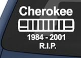 Jeep Cherokee 1984-2001 R.I.P. Decal Sticker - White 7