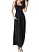 MSBASIC Black Maxi Dress Summer Dresses for Women Black S