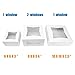 Fit Meal Prep 25 Pack Cake Boxes with Window 8 x 8 x 4 Inches Auto Pop-Up White Bakery Containers for Dessert, Cookies and Pastries, Treat Boxes Gift Packaging Boxes for Valentine's Day, Christmas