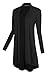 Urban CoCo Women's Solid Color Trendy Long Length Basic Cardigan (XL, black)