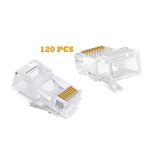 RJ45 Cable Ends Pass Through Connectors for Solid Wire and UTP