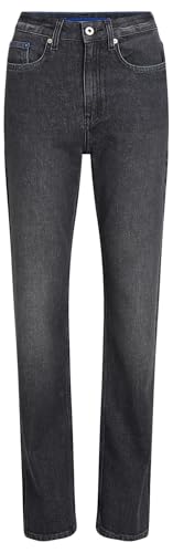 Karl Lagerfeld Jeans Damen High Rise Straight Denim with Slit Verwaschenes Dunkelgrau 3130