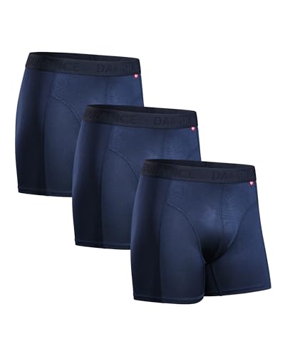 Boxer Uomo Sportivi, 3 Paia, Blu, XL