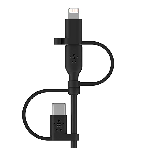 Belkin 3-in-1 Universal USB-A Cable USB-C Cable, Lightning Cable