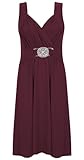 Womens Ladies Stretch Cross Over Wrap Buckle Tie Back Cocktail Dress Plus Size