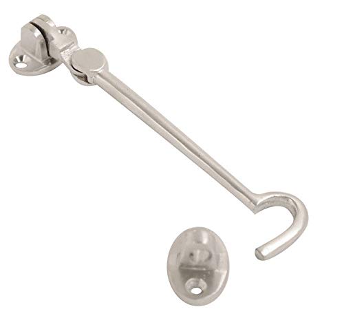 Dzina Silent Cabin Hook & Eye Satin Chrome Gate Hook and Eye 75mm