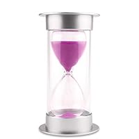 Hourglass Sand Timer 5/10/15/30/45/60 minutes Sand glass Timer for Romantic Mantel Office Desk Book Shelf Curio Cabinet Christmas Birthday Gift Kids Games Classroom Kitchen Home Dec (45 min, pink)