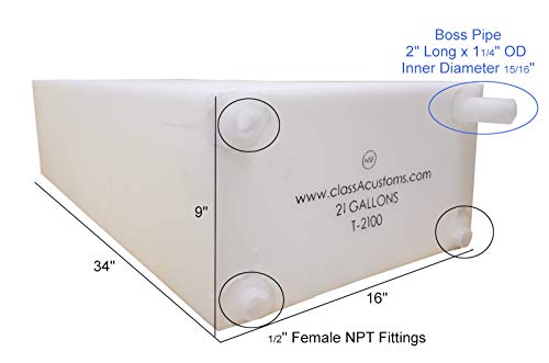 Class A Customs Spouted 21 Gallon Water Holding Tank T-2100-SP