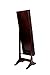 Espresso / Dark Brown Mirrored Jewelry Cabinet Armoire Stand, Mirror, Necklaces, Bracelets, Rings