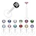 Bio-Flex Shaft with Push-in .925 Silver Prong Set Gem Labret/Monroe 16g 5/16