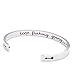Jvvsci Keep Going Cuff Bracelet, Inspirational Motivational Gift, Friends BFF Sisters Encouragement Gift, Arrow Symbols, Secret Message
