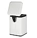 AMG and Enchante Accessories, Rectangular Waste Bin, 5L Garbage Trash Can with Step Foot Pedal, WB05W WHT, Glossy White