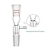 StonyLab Glass Vacuum Take Off Adapter, Straight, Short Stem with 24/40 Joints