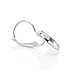 JEWMAY Silver-tone 12mm Disc French Hook Earrings Hypoallergenic Earring Supplies, Pack of 40