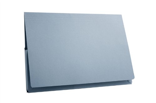 Exacompta - Ref PW3-BLUZ - Guildhall - Pocket Wallet, 14x10" / 350 x 242mm, 315gsm Heavyweight Premium Quality Manilla, A4 & Foolscap, Blue Angel Certified - Blue, Pack of 50