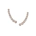 Humble Chic Women's Shooting Star Crawlers - Curved Ear Cuff Graduated Bezel Set CZ Climber Earrings