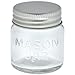 Set of 2 Mini Mason Jars, Glass with Metal Screw-top lids