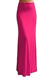 Azules Women`s Rayon Spandex Fold Over Maxi Skirts