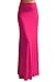 Azules Women`s Rayon Spandex Fold Over Maxi Skirts