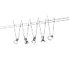 Trio Leuchten Basic 770010587 Led-kabelsysteem, metaal, titaniumkleurig, 5 x 3 watt